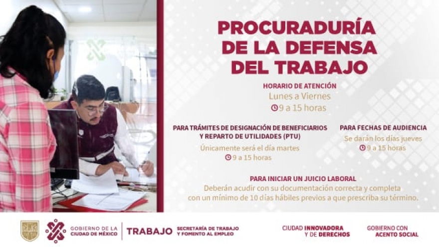 Servicios que ofrece la Procuraduría de la Defensa del Trabajo